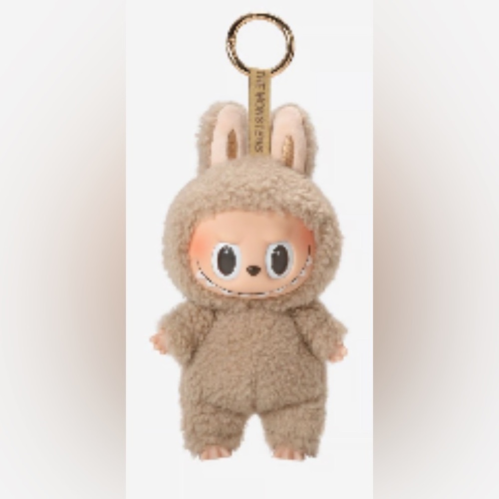 Exciting Macaron - The Monsters - Toffee Keychain Plush - Beige